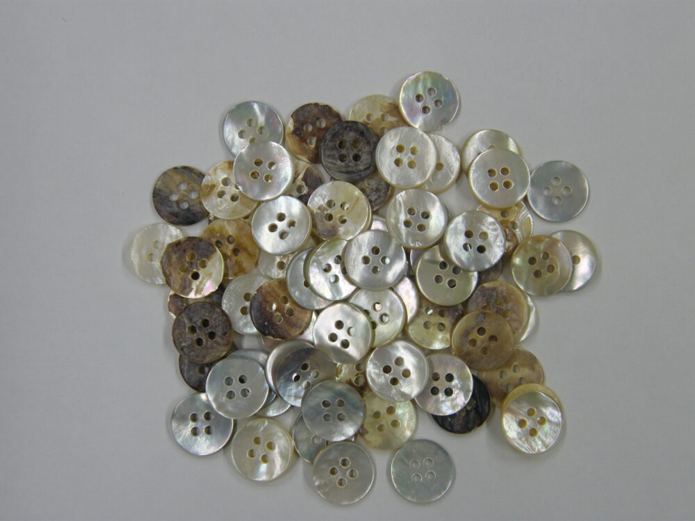305SS※　アコヤ貝(4穴)　13mm １個　25円　
