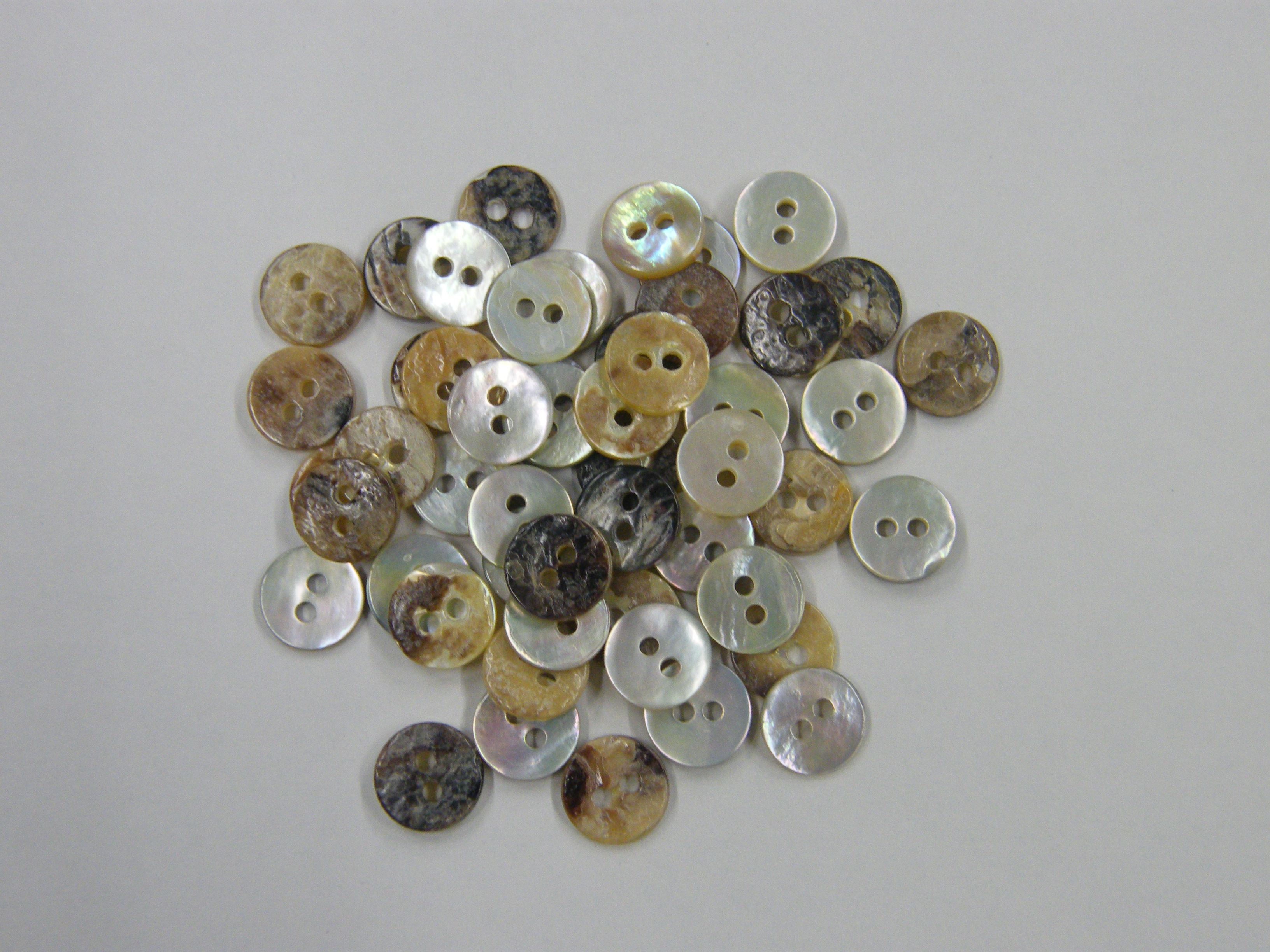 306SS※　アコヤ貝(2穴)　9mm １個　20円